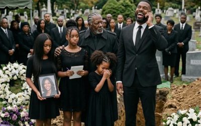 At my daughter’s funeral, my son-in-law announced he was sending my three granddaughters away so he could “start over,” never knowing the girls had hidden the notebook, recordings, and secrets that would destr0y him on his wedding day.