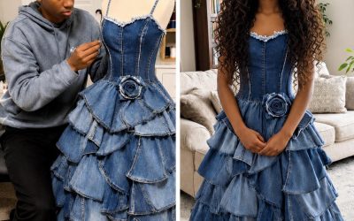 My Stepmom Refused to Give Me Money for a Prom Dress – My Brother Sewed One from Our Late Mom’s Jeans Collection