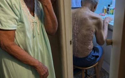 My husband used to lock himself in the bathroom every morning at 4 a.m. for thirty-five years. And the night I finally looked through the keyhole, I