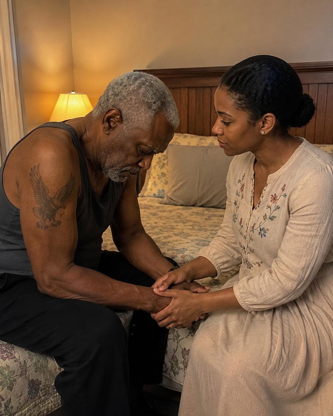 I bathed my paralyzed father-in-law behind my husband’s back… and upon discovering a mark on his body, I fell to my knees as the secret of my past was revealed.