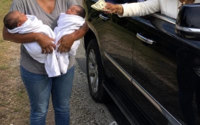 A divorced millionaire was driving his fiancée home when he unexpectedly saw his homeless ex-wife on the street.