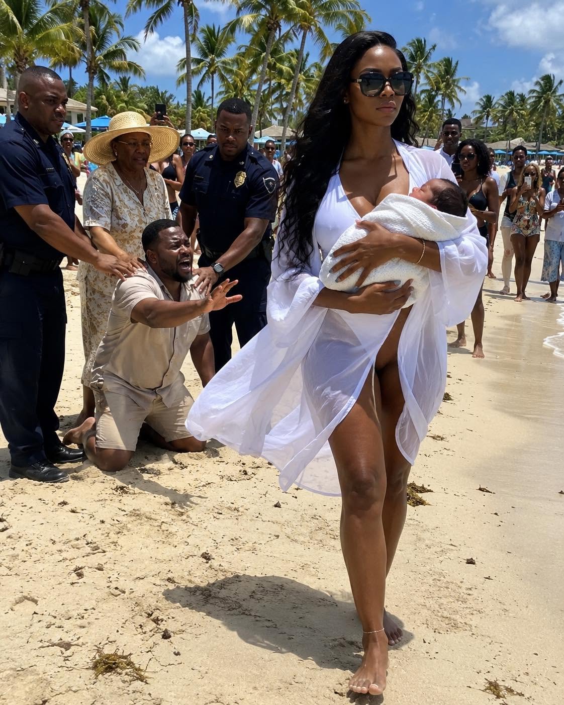 My mother-in-law looked at my 38-week pregnant belly, told my husband to “lock both deadbolts and let her give birth alone,” then left for a luxury Miami trip paid for with my money. Seven days later, they came home tan, smiling, and dragging suitcases full of shopping bags… but one look at the front door told them they had crossed a line they could never uncross.