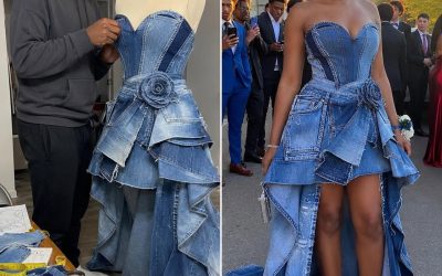 My Stepmom Laughed at the Prom Dress My Brother Sewed From Our Late Mom’s Jeans — By the End of the Night, the Whole School Knew the Truth