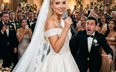 Fifteen minutes before my wedding, I found my parents tucked behind a marble pillar on two flimsy plastic chairs, while my fiancé’s rich relatives sat proudly in the front row like honored royalty. My mother held my hand and whispered, “Please don’t let this destroy your day.” But in that moment, something inside me went cold. I walked to the stage, picked up the microphone, and smiled at the entire room.