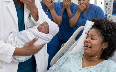 She went to the hospital to give birth, but the doctor burst into tears upon seeing the baby…