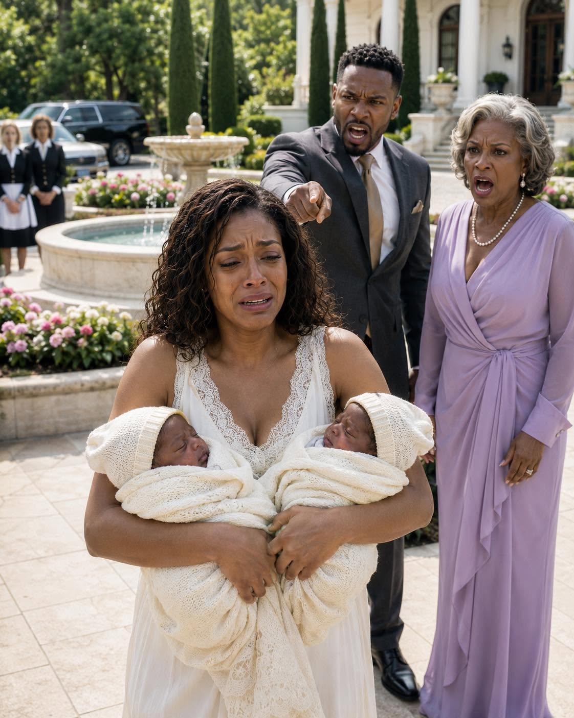 “Get out—and take those children with you!” my mother-in-law screamed as my husband pushed me and my ten-day-old twins into the freezing night. They thought I was just a poor designer they could throw away. But they had no idea I was the eight-billion-dollar CEO who owned their mansion, their cars, and the company paying my husband’s salary.