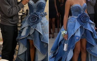My Stepmom Laughed at the Prom Dress My Brother Sewed From Our Late Mom’s Jeans — By the End of the Night, the Whole School Knew the