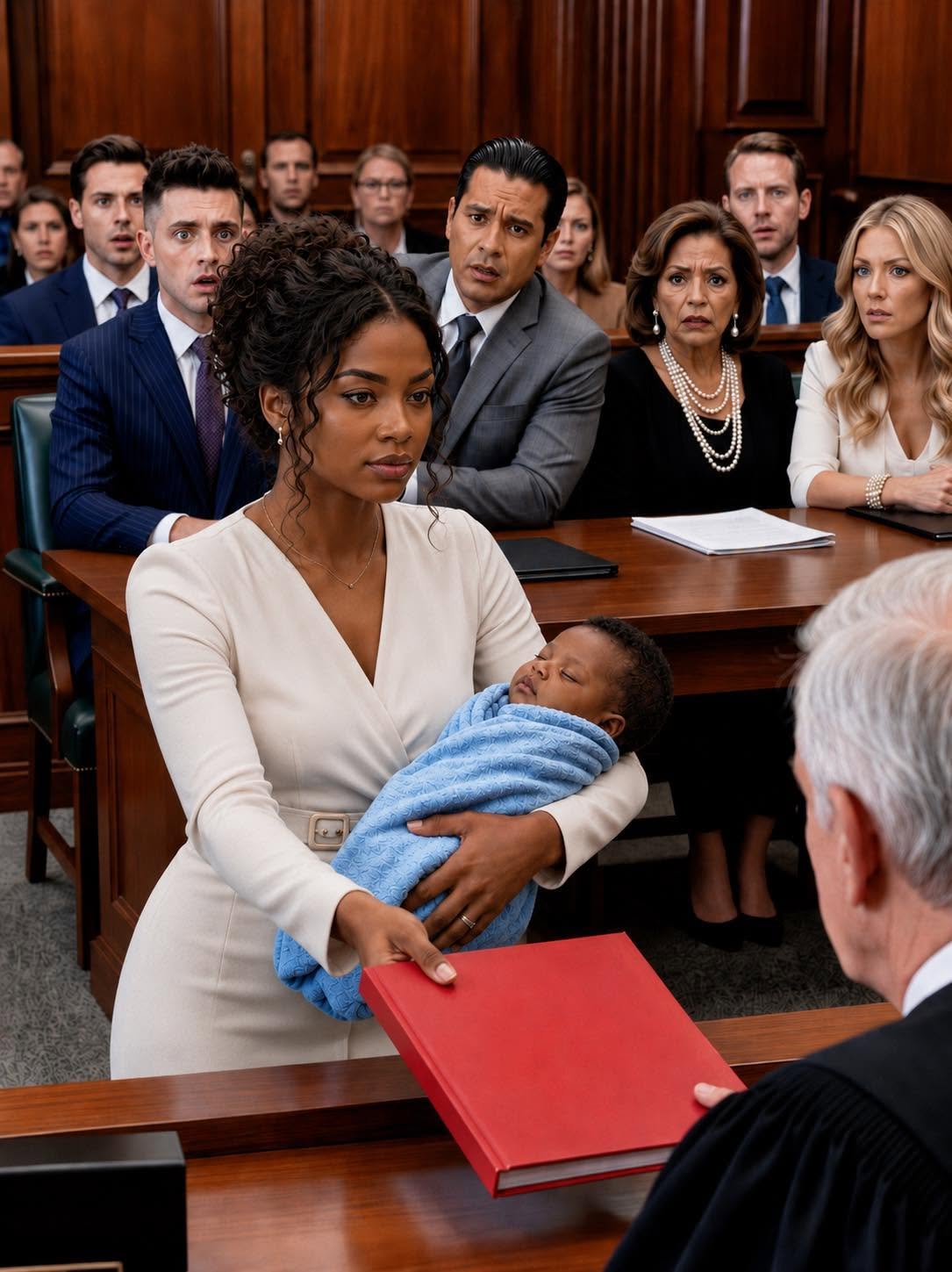 I walked into court holding my newborn son while my husband’s lawyer smiled like I was already defeated.