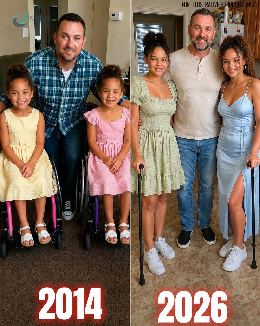J’ai élevé seule mes filles handicapées après le départ de leur mère — 12 ans plus tard, le jour de la fête des pères, elles m’ont révélé un secret qui m’a fait pleurer.