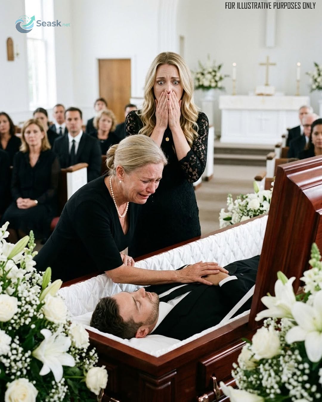 A mother arrived late to her only son’s funeral and cried out, “Don’t bury him until I’ve seen him!”… but when she insisted the coffin be opened, her daughter-in-law’s reaction left everyone stunned.