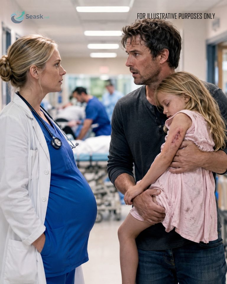 My ex rushes into my ER with his injured daughter—only to find me, pregnant and in charge, until one sentence from her turns his world upside
