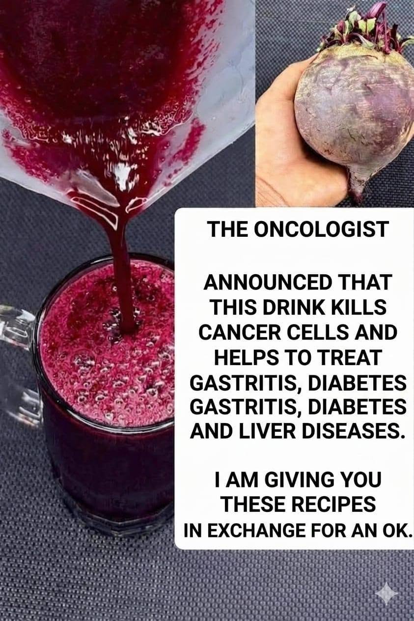 LERT! BEETROOT JUICE KILLS CANCER CELLS IN 42 DAYS! I’m sharing the tip in the comments
