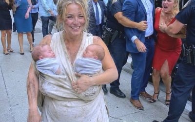 “Buy the bastards some milk,” my wealthy fiancée laughed, throwing a  bill at my ex-wife. I had thrown my ex out a year ago, believing she cheated. Now she was walking a dirt road, collecting cans with twin babies strapped to her chest. When I saw the babies had my exact hair and eyes, my blood turned ice. My ex just looked at me with terrifying pity. I hunted down the private investigator who handled my divorce. When I forced him open his safe, the documents inside revealed the darkest secret that shattered my life.