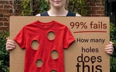 99% of people are wrong… How many holes does this shirt really have? 👕🤔